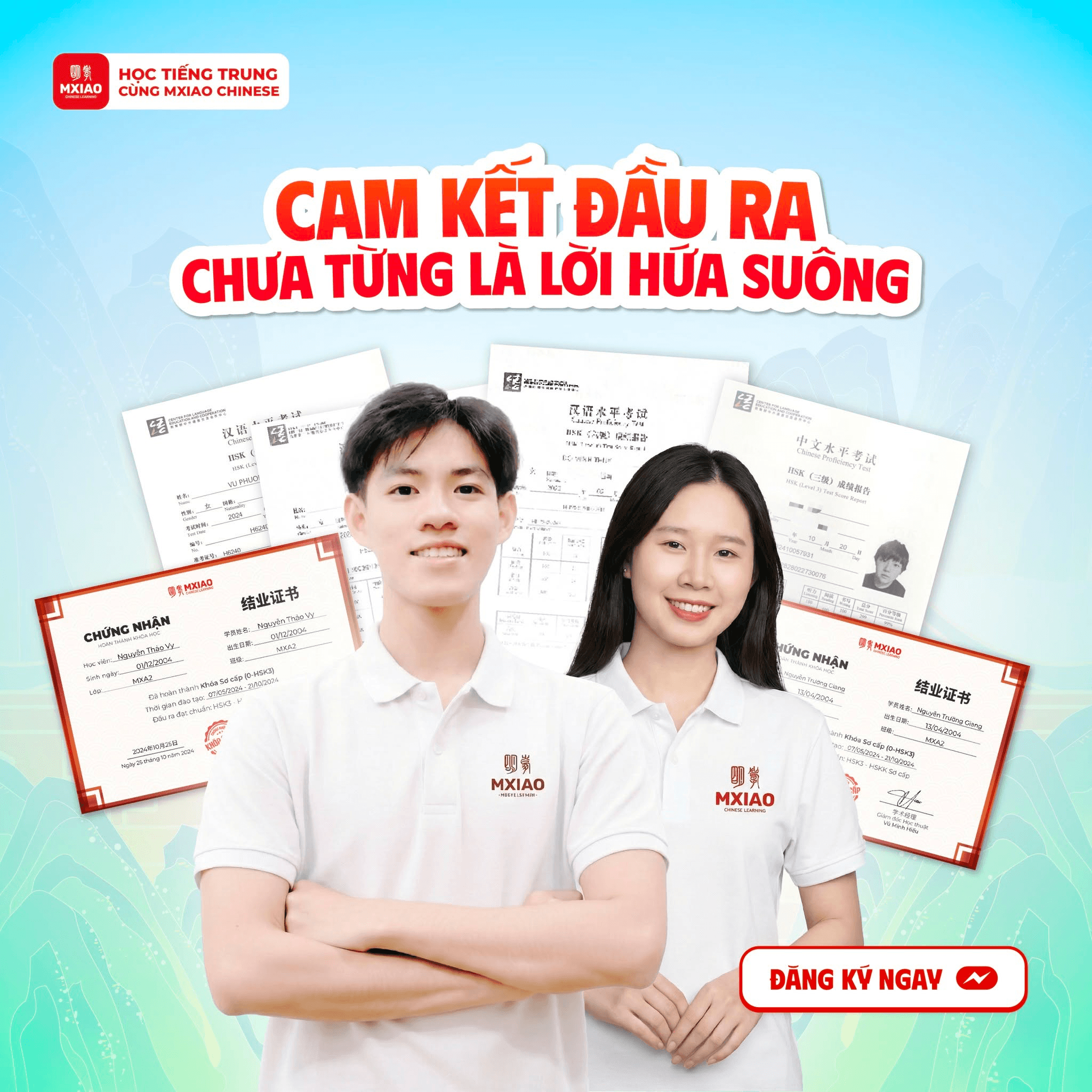 Cam kết đầu ra cùng MXiao Chinese