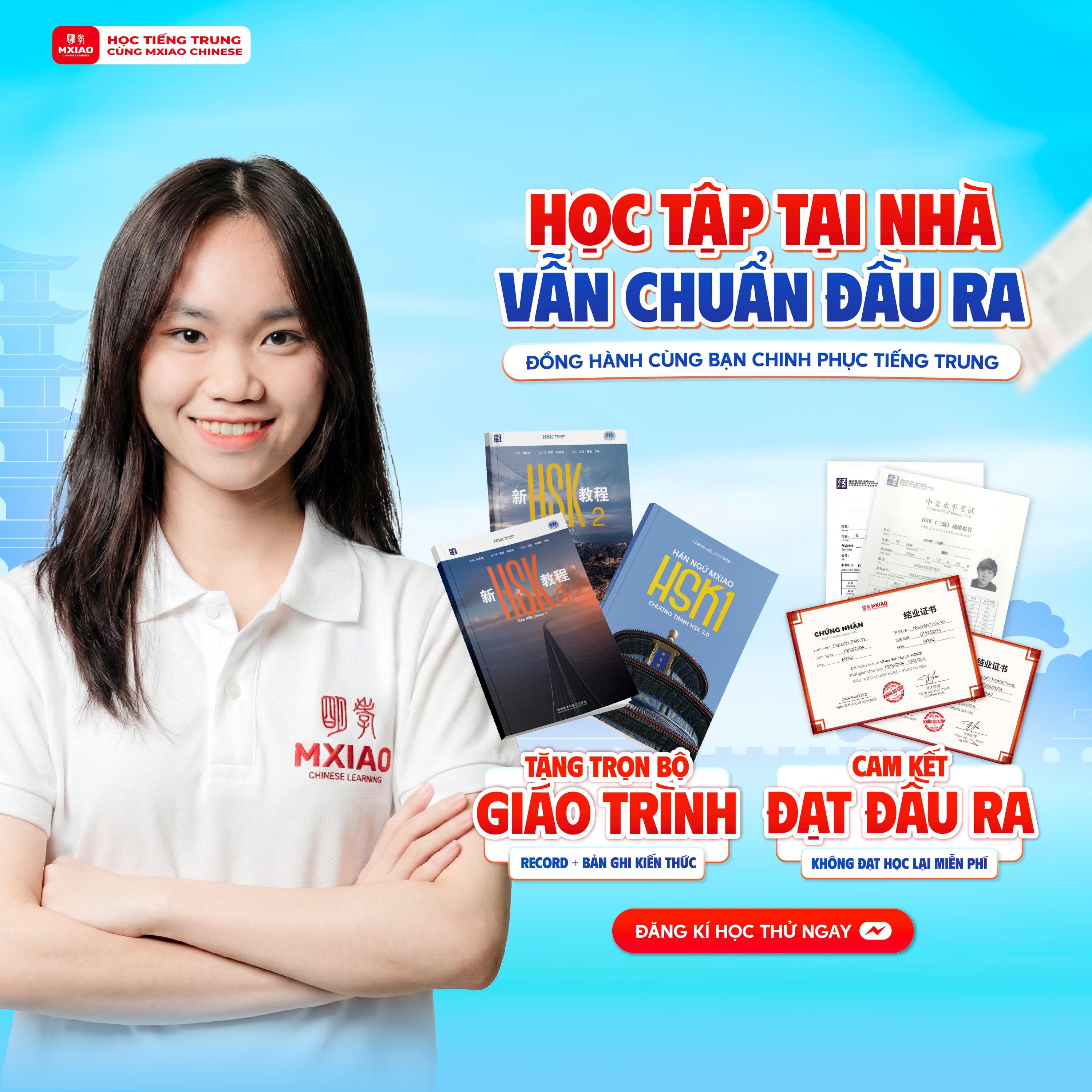 Học viên học tiếng Trung trực tuyến tại nhà